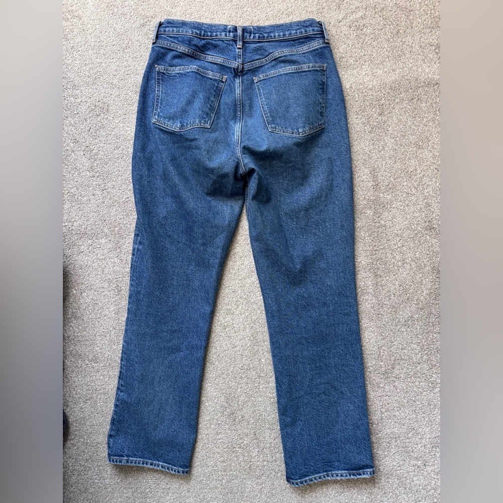 Women’s Agolde High Rise Premium Denim Jeans Stovepipe Size 28x28 Straight Leg - Picture 3 of 12